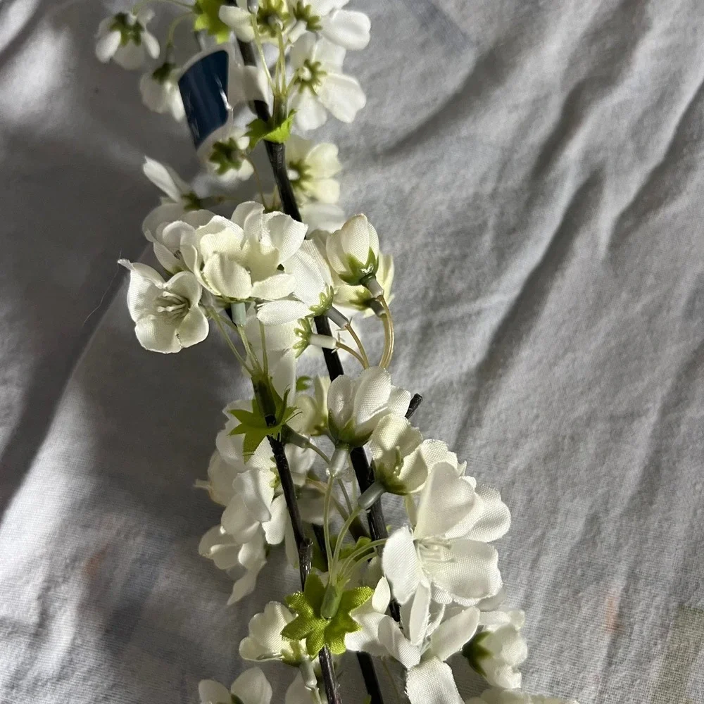Silk Vision Cherry Blossom Stem Home Decor OS White Brand New Faux Floral